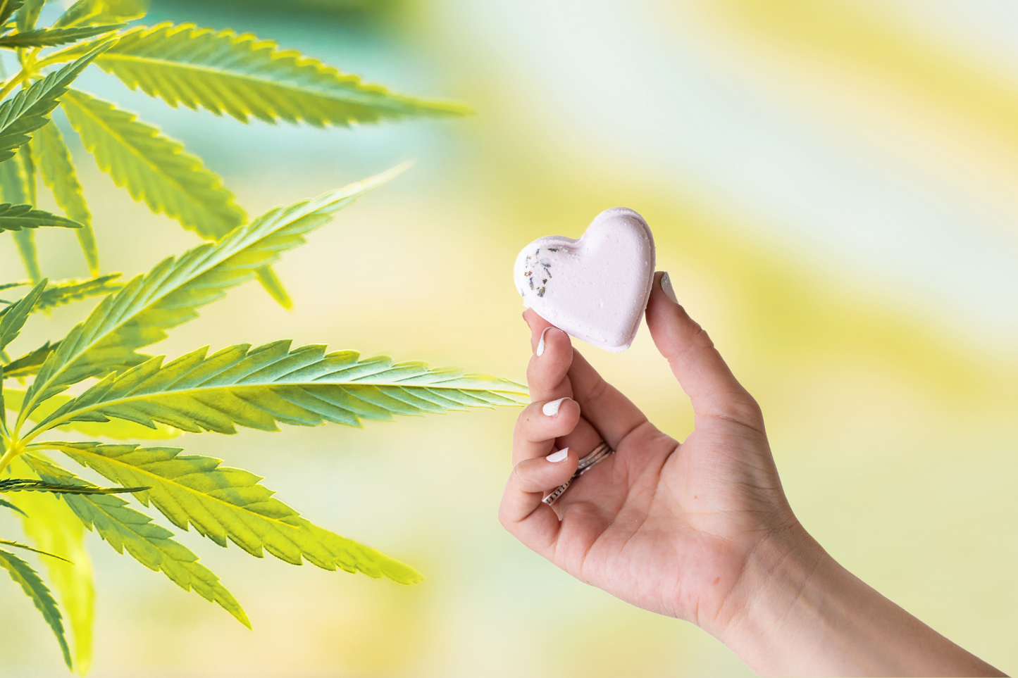 Bath Bombs with CBD - 5 Hearts Shaped with CBD - in a Gift Box - Can be personalized. (THC free) by Lizush