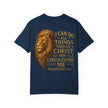 Inspirational Lion T-Shirt, Christian Apparel, Motivational Tee, Gift for Him, Faith-Based Clothing