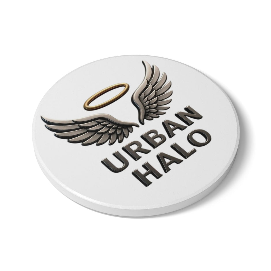 Urban Halo Ceramic Coaster | Winged Design for Home Decor, Gift for Collectors, Coffee Table Accessory, Housewarming Gift, Drink Coaster
