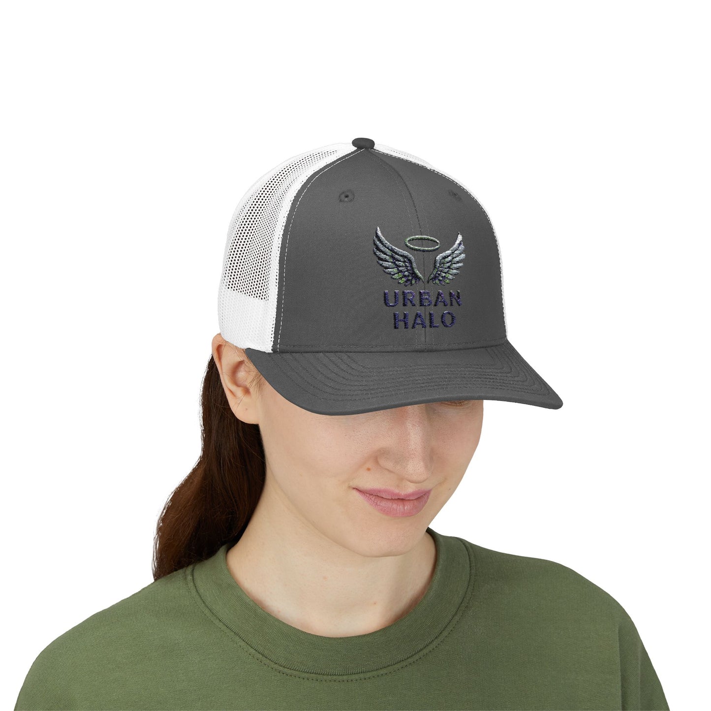 Urban Halo Snapback Trucker Cap - Casual Style, Adjustable Fit, Perfect for Summer, Festivals, Outdoor Adventures, Gift Idea