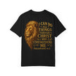 Inspirational Lion T-Shirt, Christian Apparel, Motivational Tee, Gift for Him, Faith-Based Clothing