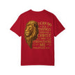 Inspirational Lion T-Shirt, Christian Apparel, Motivational Tee, Gift for Him, Faith-Based Clothing