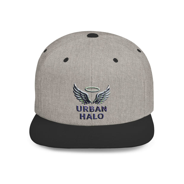 Urban Halo Flat Bill Snapback Hat - Stylish Embroidered Cap for Trendsetters