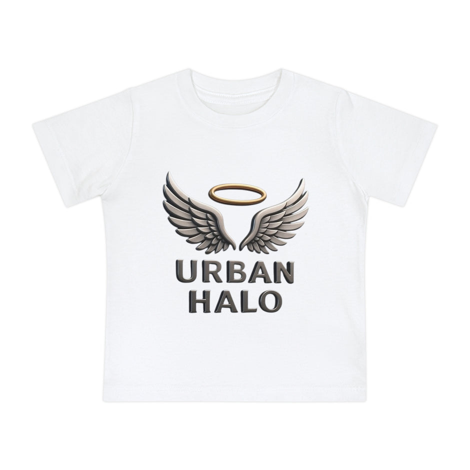 Urban Halo Baby Short Sleeve T-Shirt, Cute Baby Tee, Angel Wings Design, Infant Gift, Baby Shower, Celebration Outfit