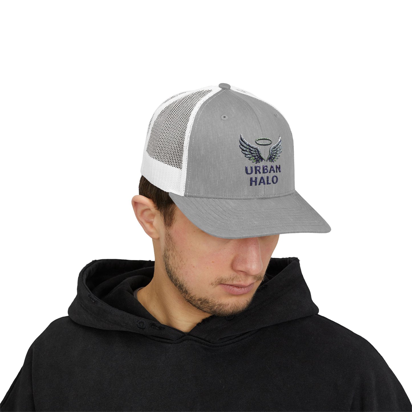 Urban Halo Snapback Trucker Cap - Casual Style, Adjustable Fit, Perfect for Summer, Festivals, Outdoor Adventures, Gift Idea