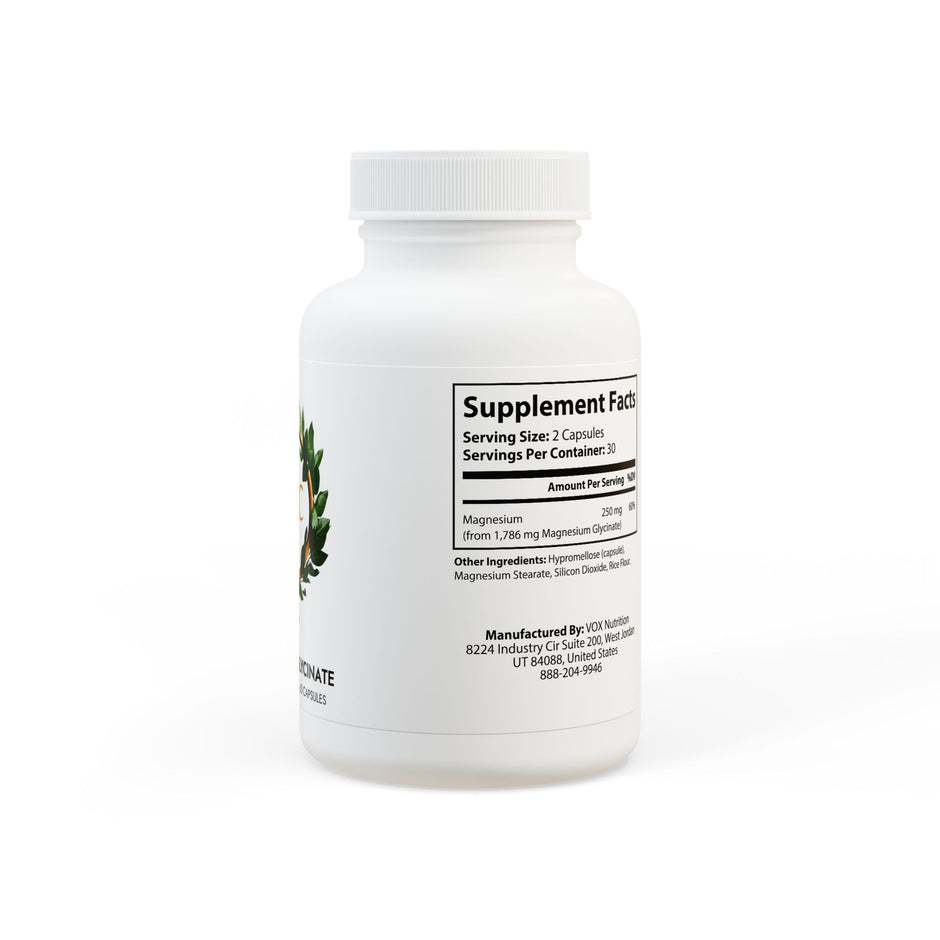 Magnesium Glycinate Supplement (60 Capsules)