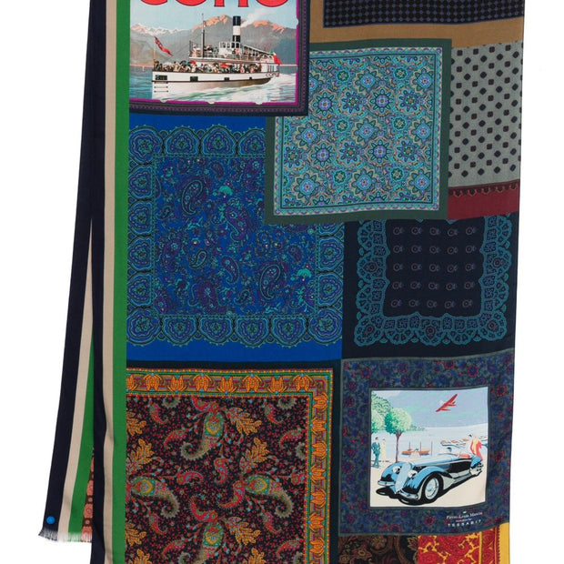 032C 032C Pierre Louis Mascia Lago di Como silk printed scarf
