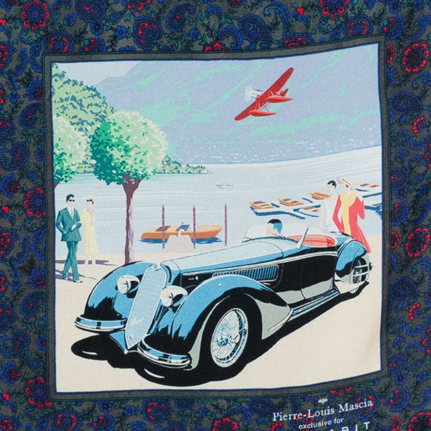 032C 032C Pierre Louis Mascia Lago di Como silk printed scarf