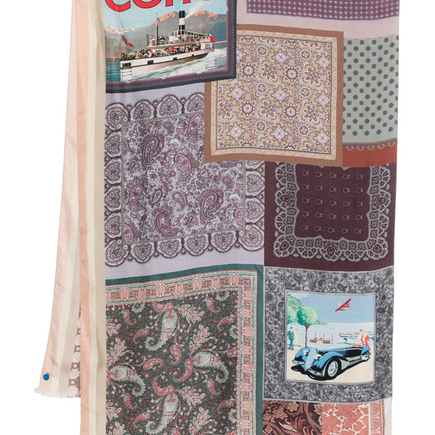 032C 032C Pierre Louis Mascia Lago di Como silk printed scarf