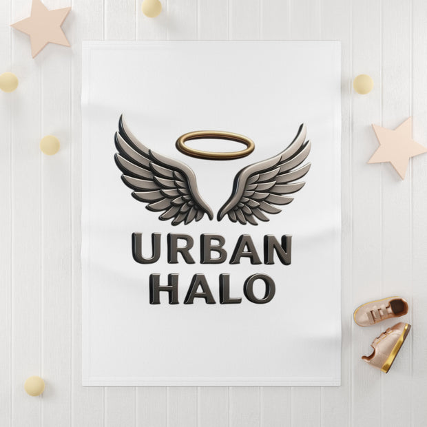 Urban Halo Soft Fleece Baby Blanket, Baby Shower Gift, Nursery Decor, Soft Baby Blanket, Modern Baby Accessories, Newborn Present