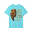 Inspirational Lion T-Shirt, Christian Apparel, Motivational Tee, Gift for Him, Faith-Based Clothing