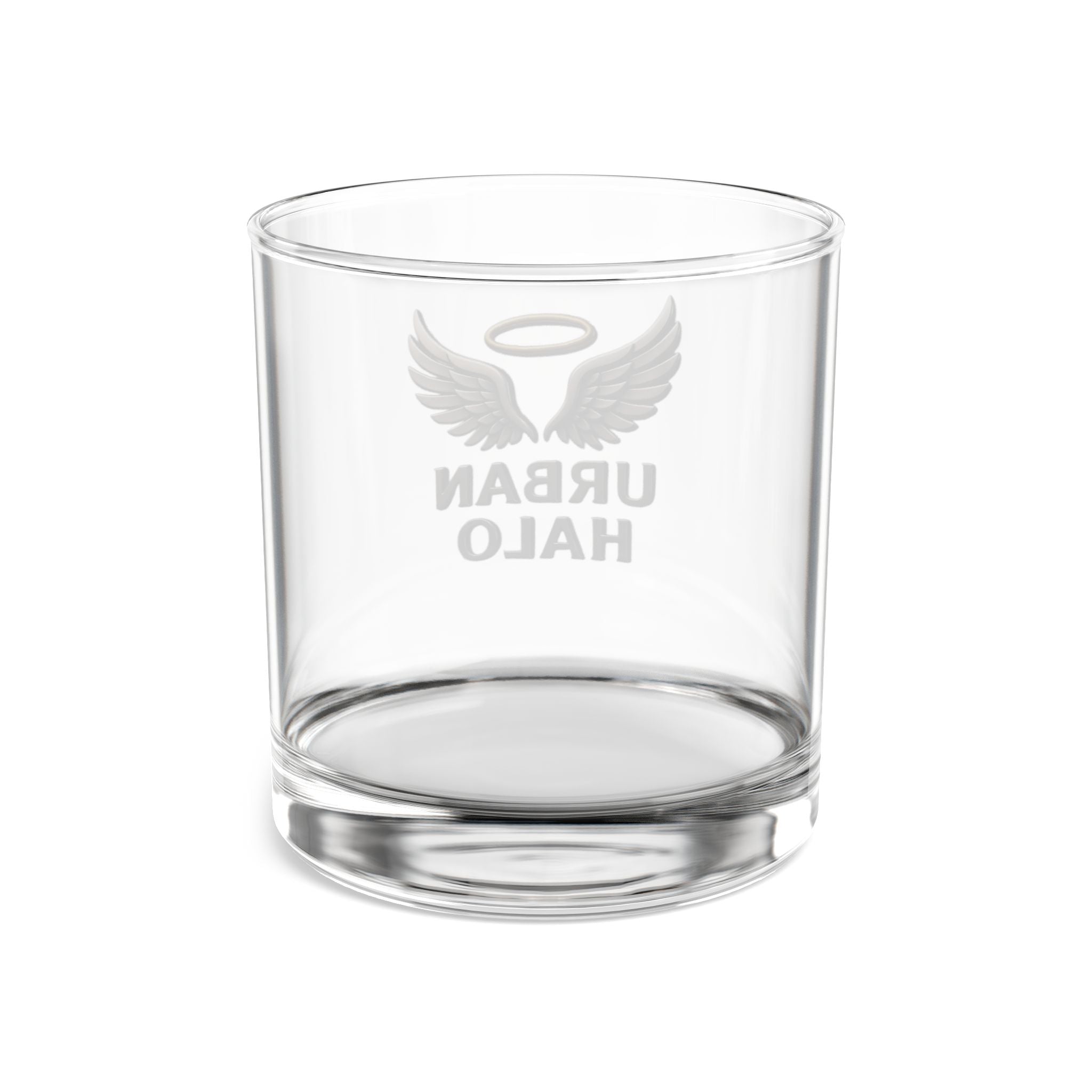 Urban Halo Rocks Glass - 10oz Whiskey Tumbler with Wing Design