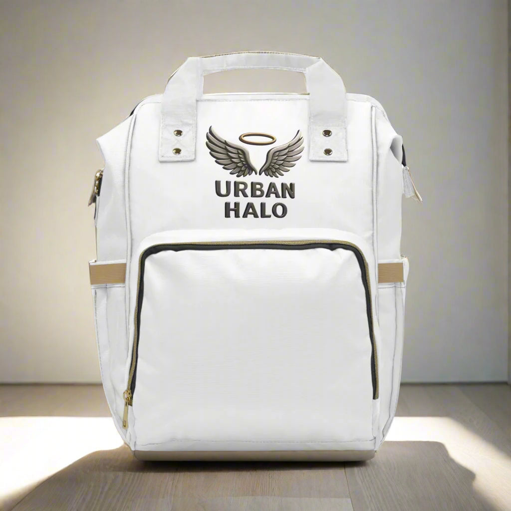 Stylish Multifunctional Diaper Backpack - Urban Halo Design for Modern Parents