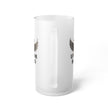 Urban Halo Frosted Glass Beer Mug with Wings Design