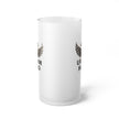 Urban Halo Frosted Glass Beer Mug with Wings Design