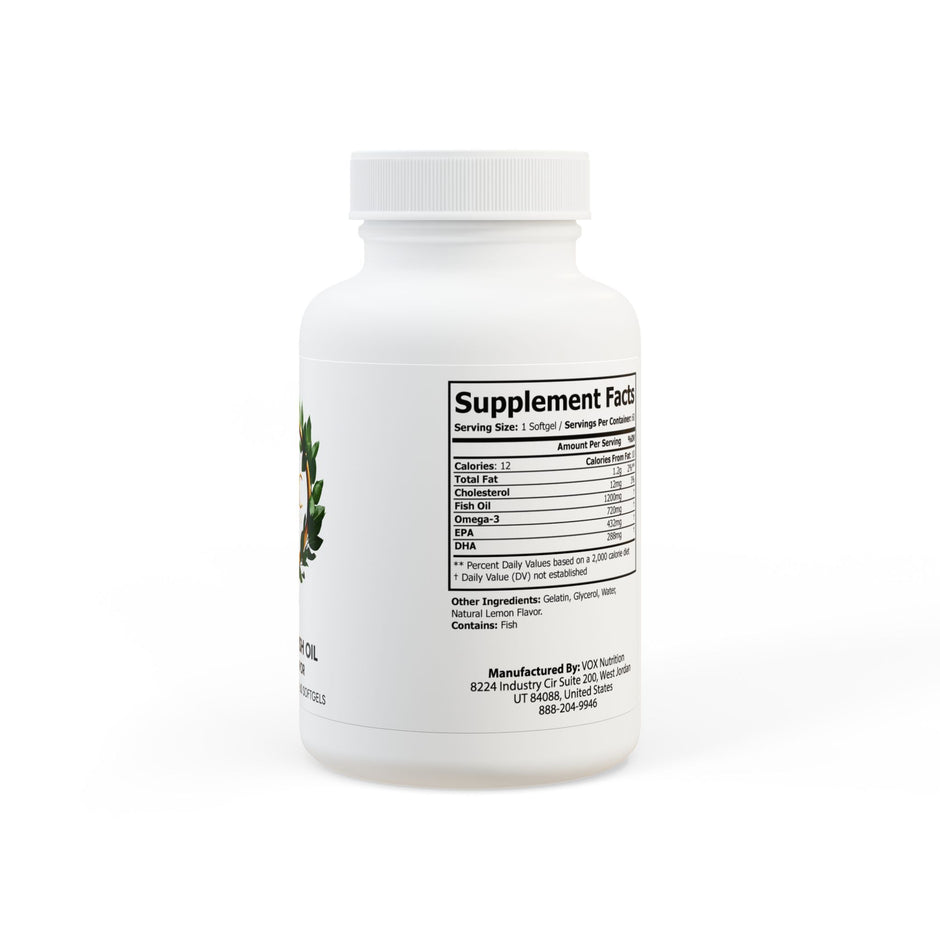 Omega 3 Fish Oil Supplement (60 Softgels)