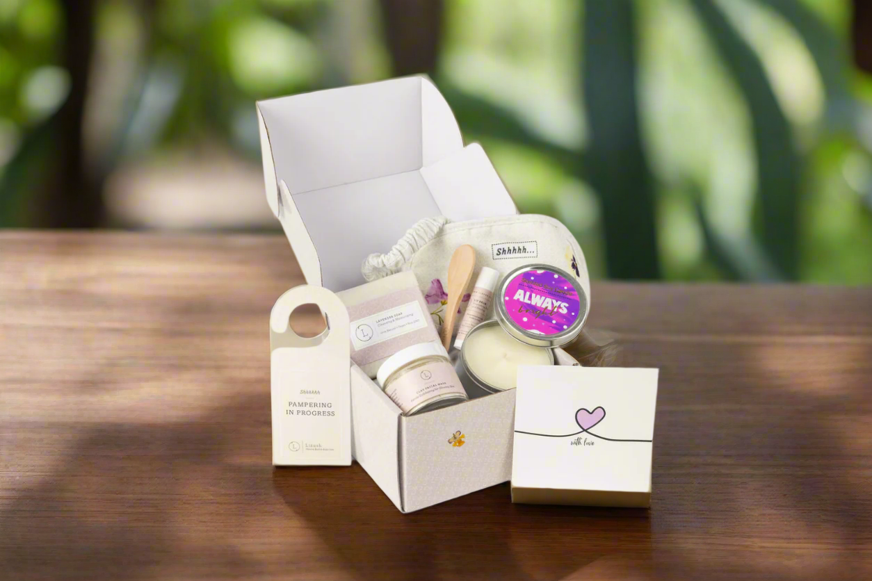 Natural bath and body gift set, Thank you gift box - AP by Lizush