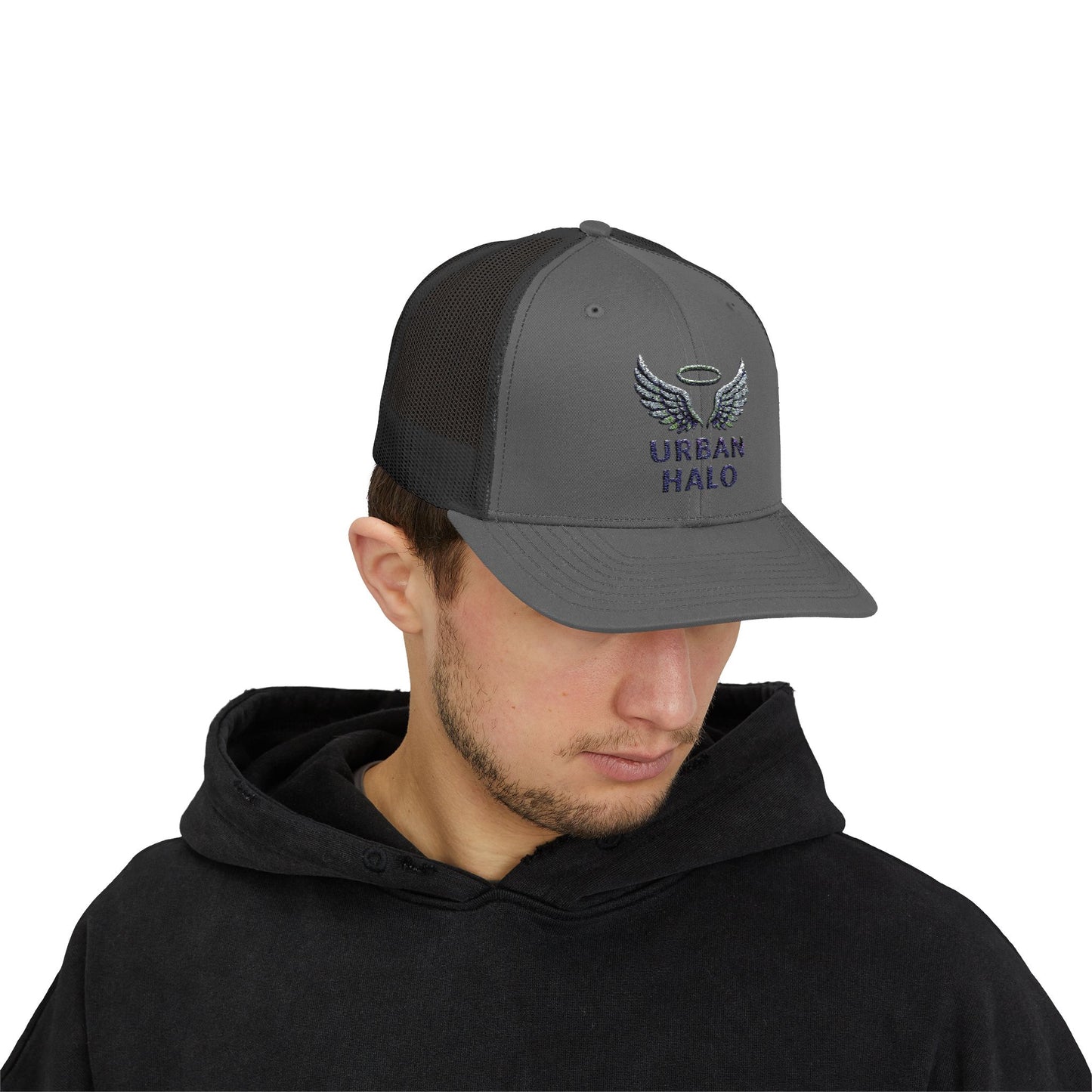Urban Halo Snapback Trucker Cap - Casual Style, Adjustable Fit, Perfect for Summer, Festivals, Outdoor Adventures, Gift Idea