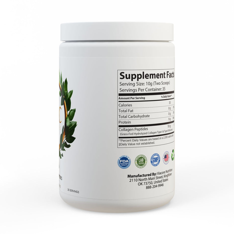 Collagen Peptides Type I & III Supplement (350g, 12.3oz)