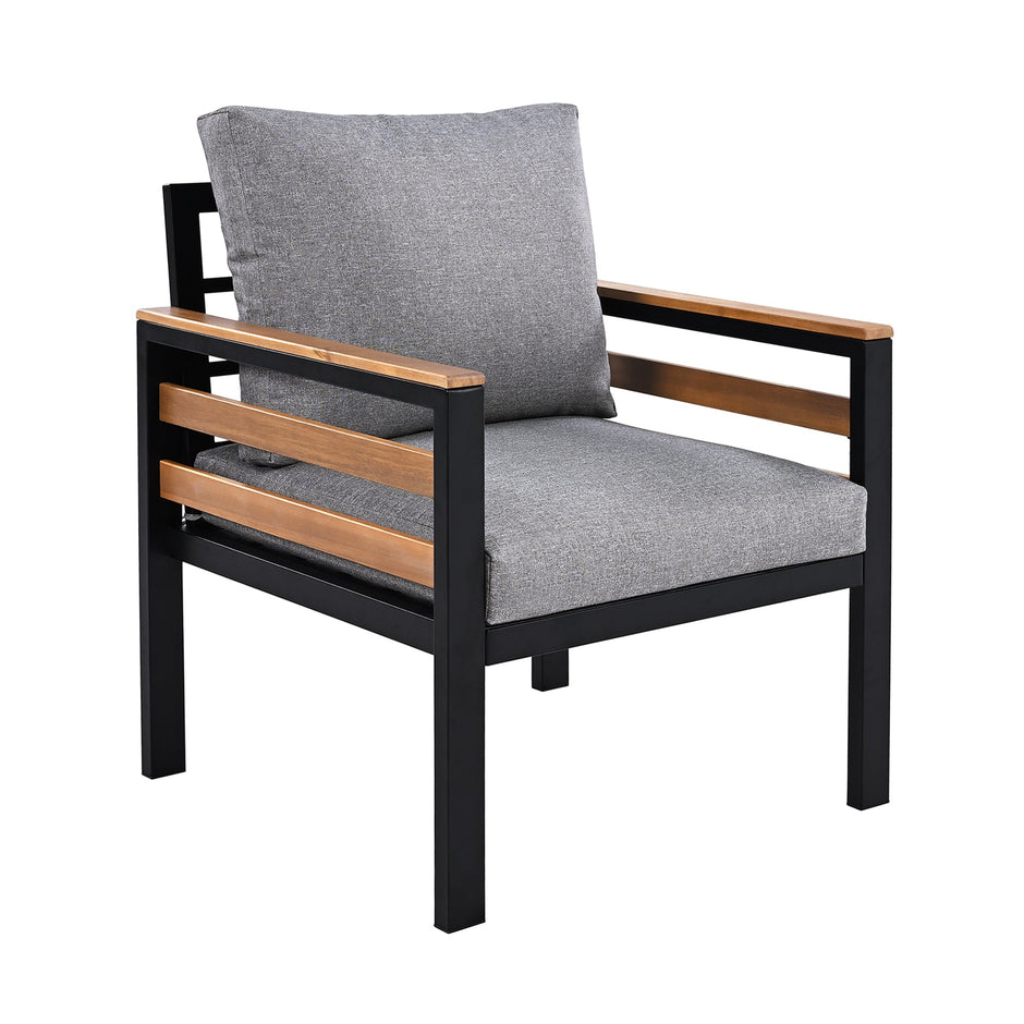 4-Piece Outdoor Furniture Sofa Set for 5 People with  Acacia Wood