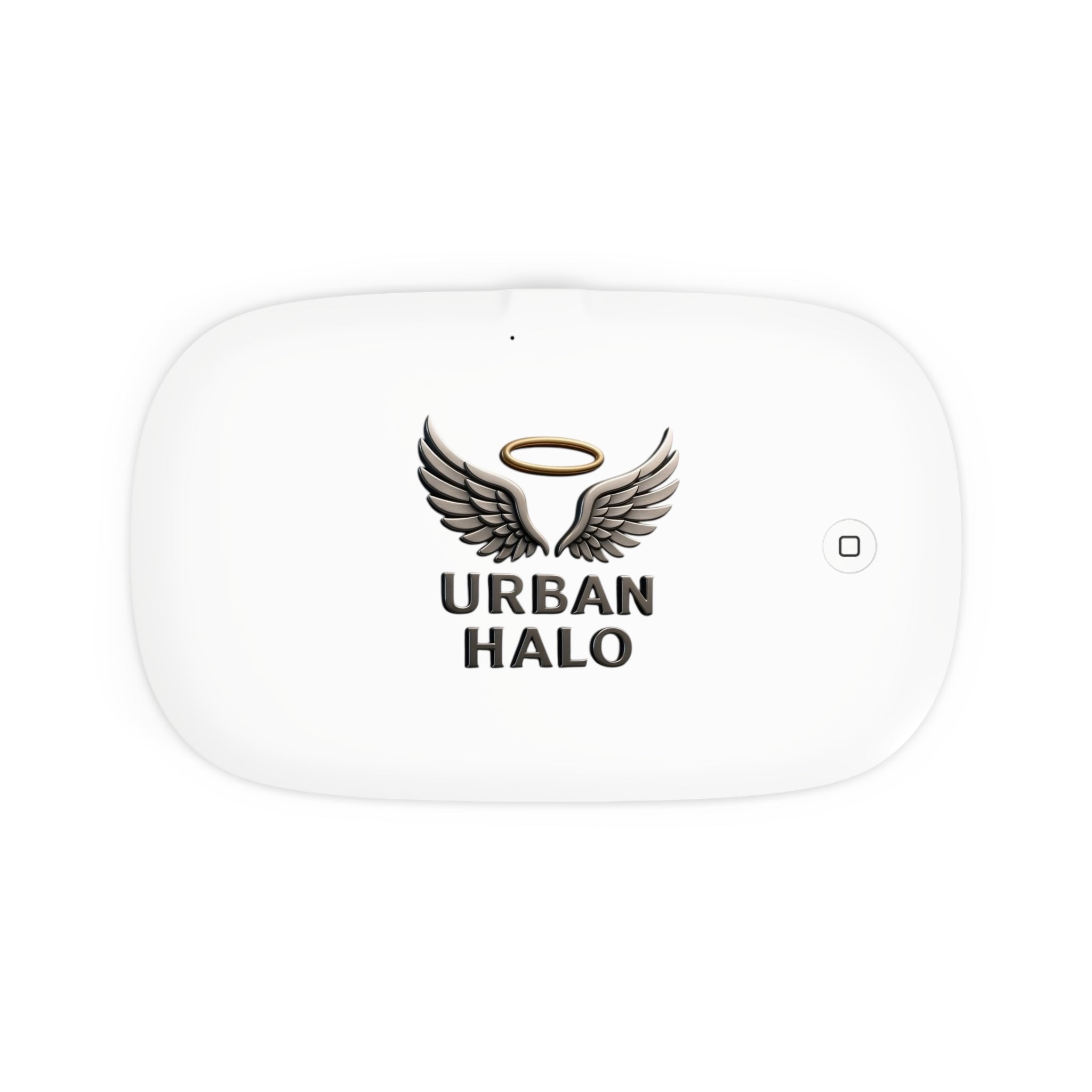UV Phone Sanitizer and Wireless Charging Pad with Urban Halo Design