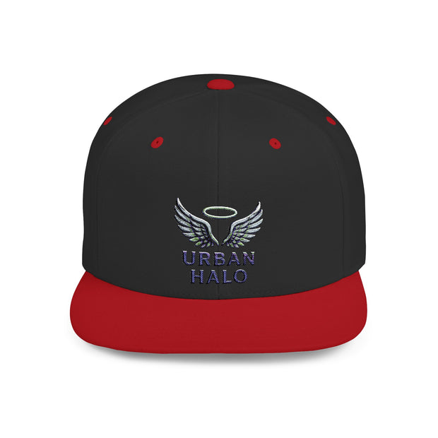 Urban Halo Flat Bill Snapback Hat - Stylish Embroidered Cap for Trendsetters