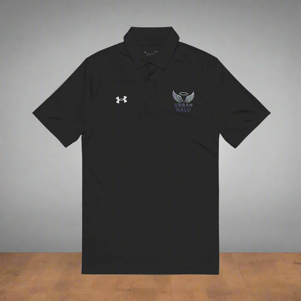 Urban Halo Men's Polo Shirt - Performance Comfort with Embroidered Wings