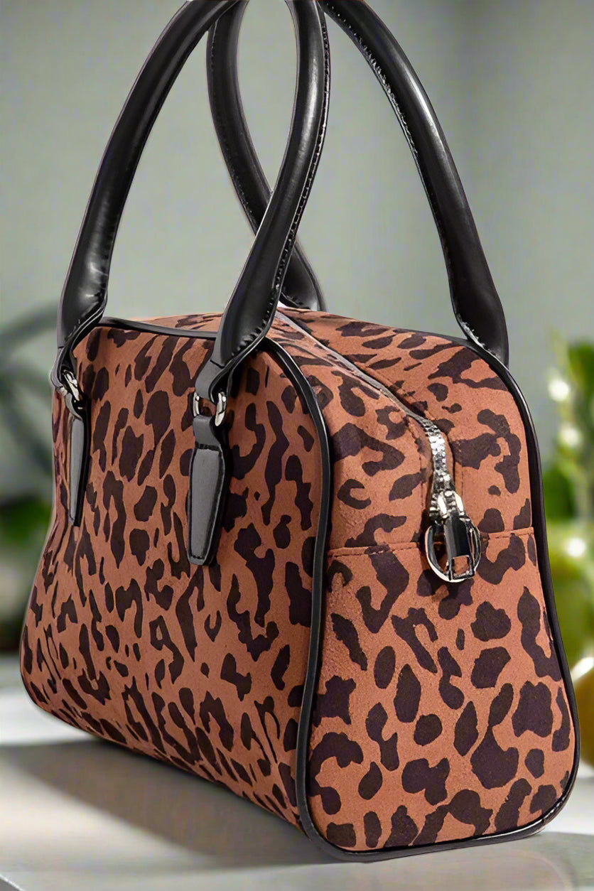 Fame Faux Leather Handle Boxy Handbag