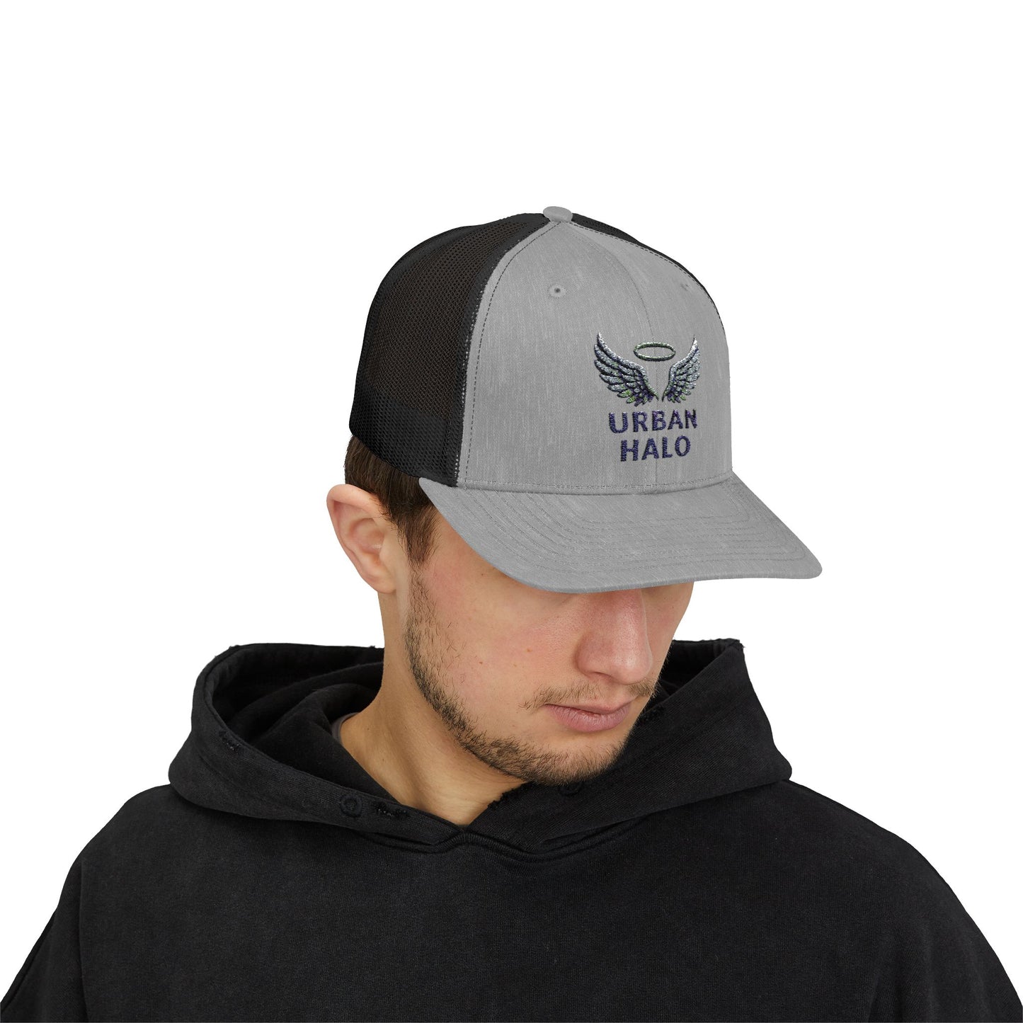 Urban Halo Snapback Trucker Cap - Casual Style, Adjustable Fit, Perfect for Summer, Festivals, Outdoor Adventures, Gift Idea