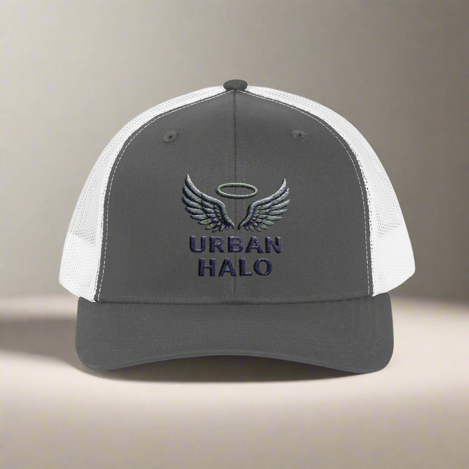 Urban Halo Snapback Trucker Cap - Casual Style, Adjustable Fit, Perfect for Summer, Festivals, Outdoor Adventures, Gift Idea
