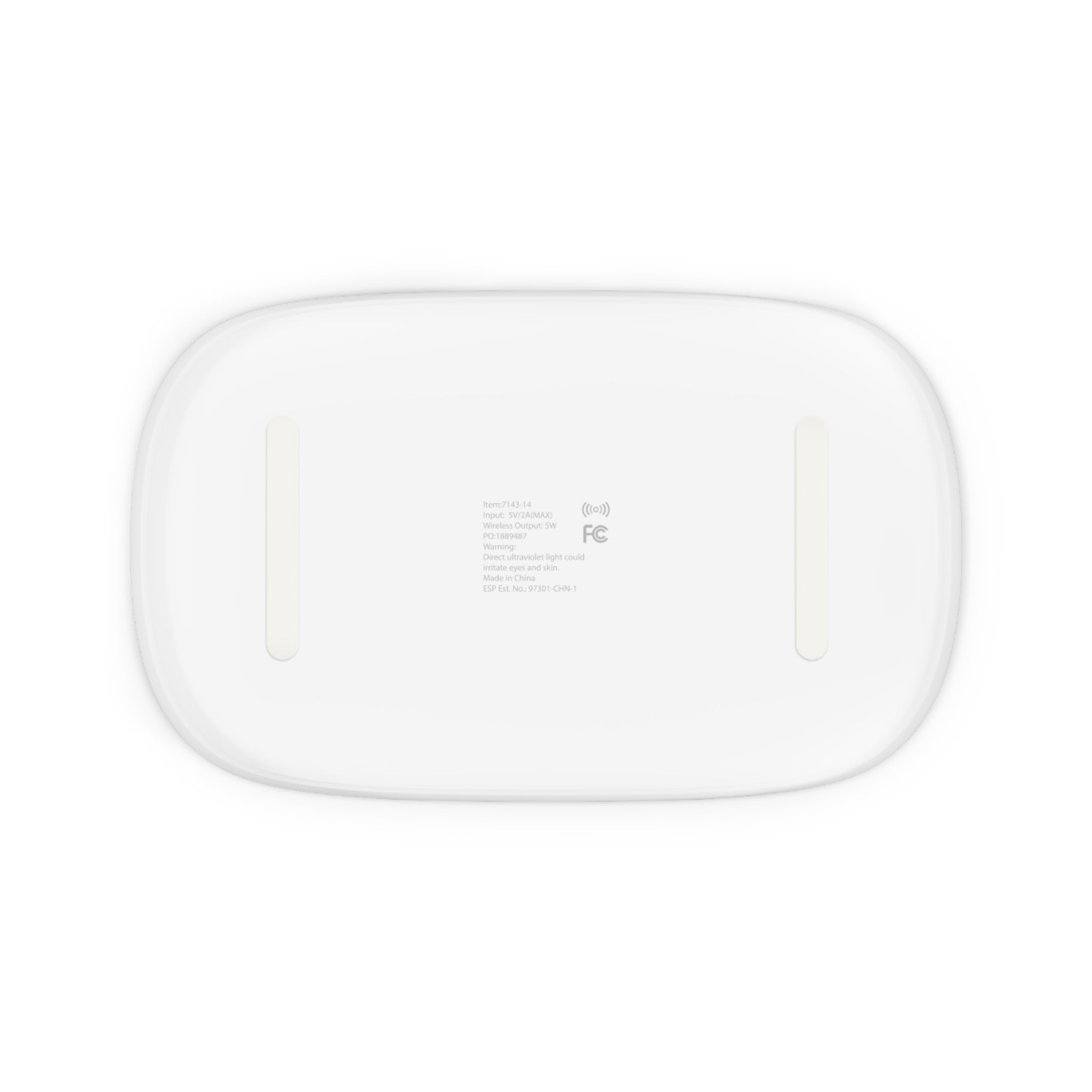 UV Phone Sanitizer and Wireless Charging Pad with Urban Halo Design