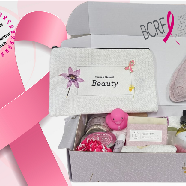 Breast cancer Awareness Gift Box - Hope for a warrior / a survivor / a mother - this is a support care pamper package -  Natural Lavender Bath & Body Relaxing Package by Lizush