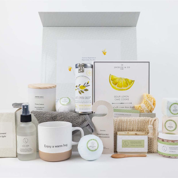Luxury large get well gift basket full of natural products and some indulgence items to help your loved ones to get well - Lizush