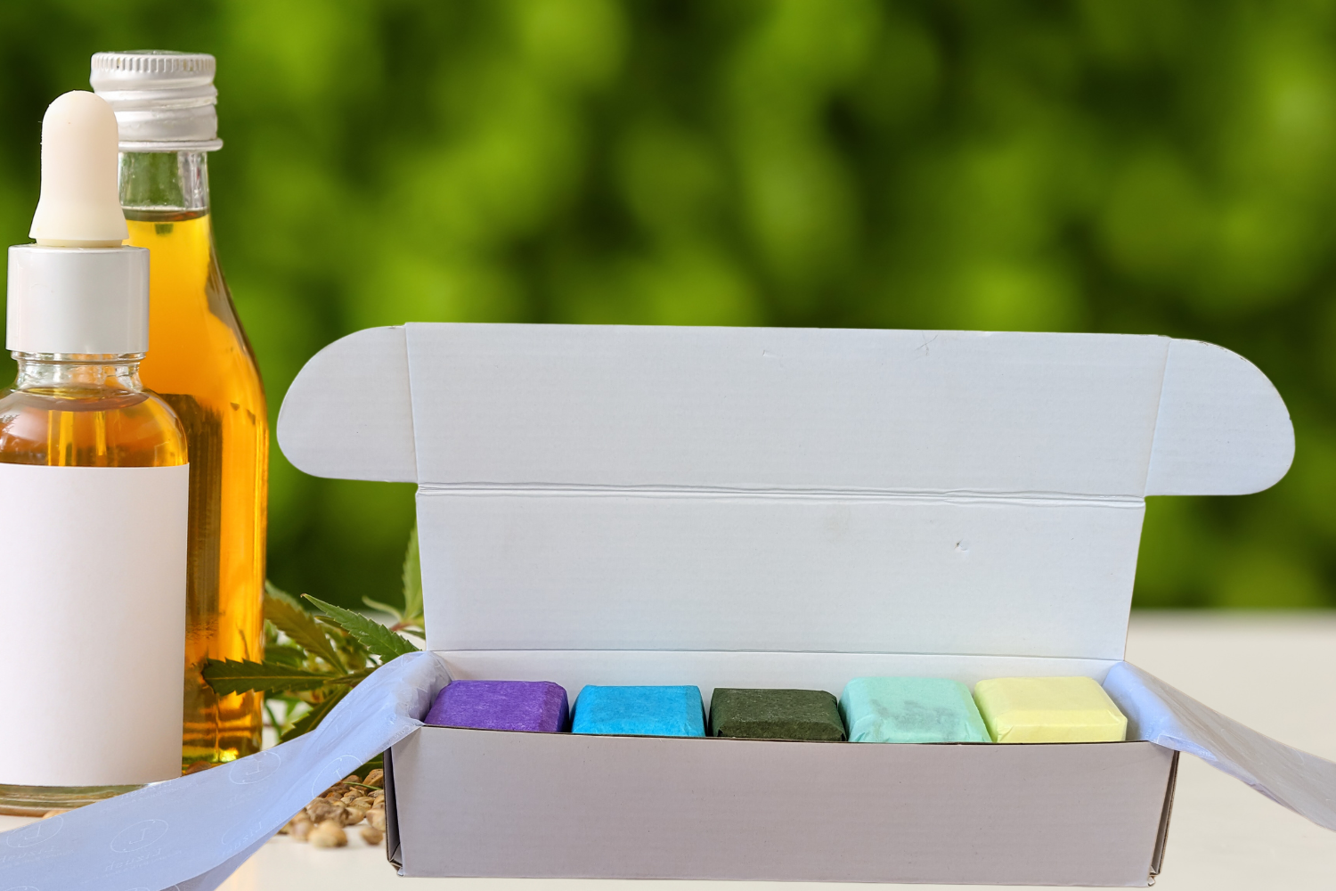 CBD Shower Steamers Gift Set with CBD - 5 Big Fizzies (THC Free) by Lizush