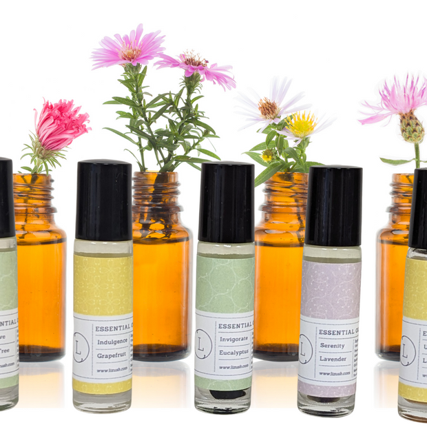 CBD Essential Oils Roll-On set with Crystals and CBD (THC free) by Lizush