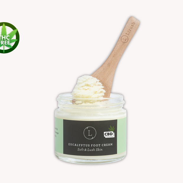CBD Eucalyptus Shea Butter Foot Cream with CBD (THC free) by Lizush