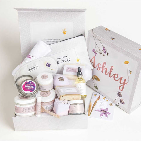 Natural lavender skin care spa gift basket