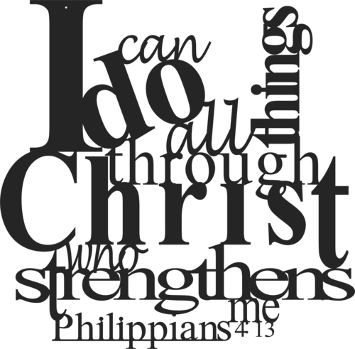 Philippians 4:13 - Metal Wall Art