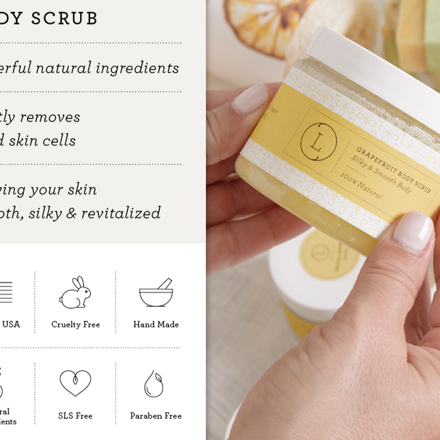 Reviving set with Grapefruit shea butter and Body scrub by Lizush