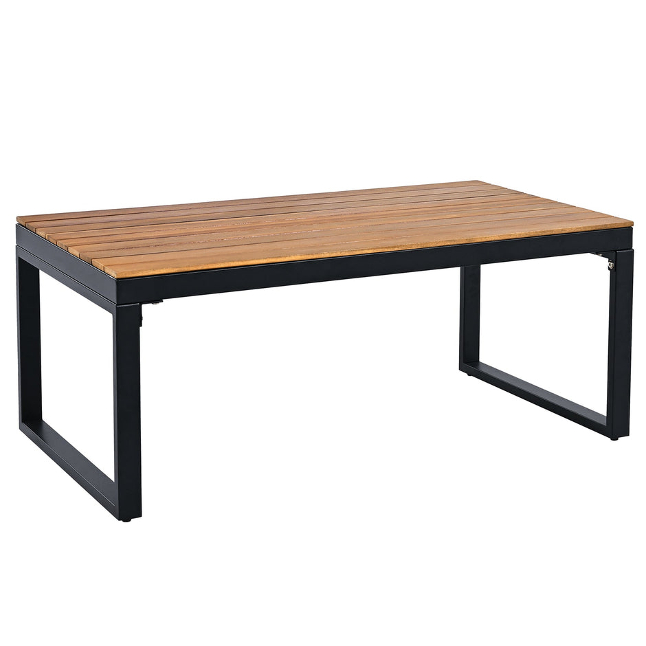 4-Piece Outdoor Furniture Sofa Set for 5 People with  Acacia Wood