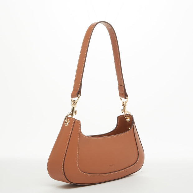 SUSU Leather Baguette Bag Brown Purse 90s Small  Shoulder Bag Y2K  Underarm Bag Trendy Handbag