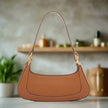 SUSU Leather Baguette Bag Brown Purse 90s Small  Shoulder Bag Y2K  Underarm Bag Trendy Handbag