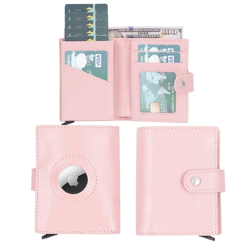 Douglas Genuine Leather Pop-Up Wallet with AirTag Slot - RFID Blocking