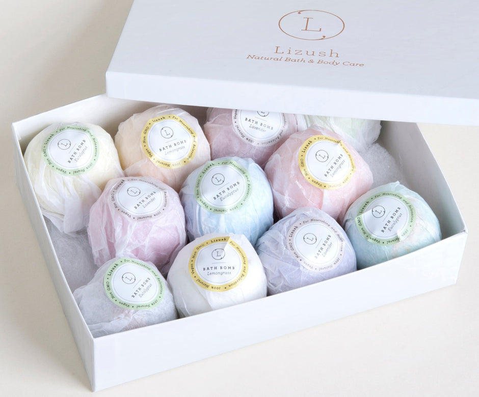 11 Bath Bombs Gift Box +  one Free Bomb to make 12 !! by Lizush