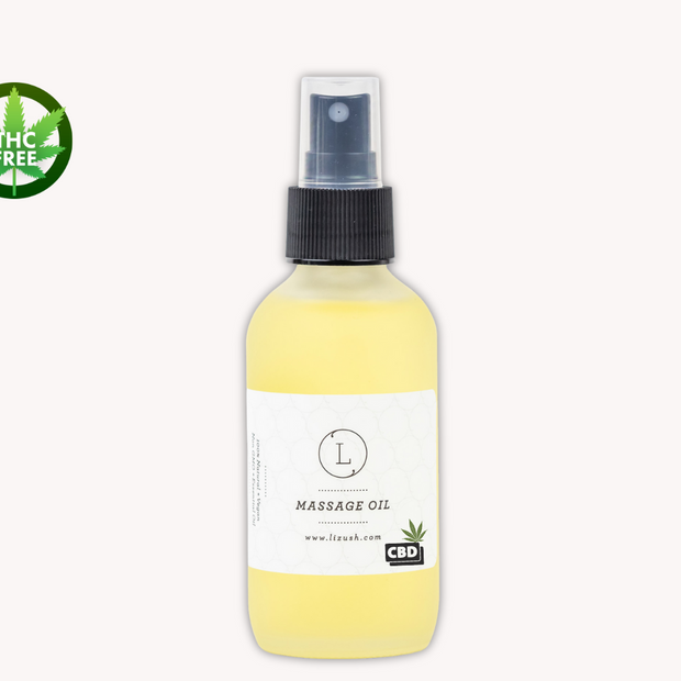 CBD - Aromatherapy Eucalyptus Massage Oil with CBD, Natural Relaxing Body Massage Oil (THC free) by Lizush