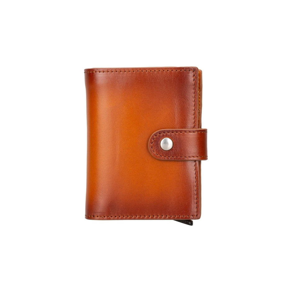 Douglas Genuine Leather Pop-Up Wallet with AirTag Slot - RFID Blocking