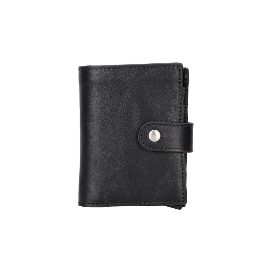 Douglas Genuine Leather Pop-Up Wallet with AirTag Slot - RFID Blocking