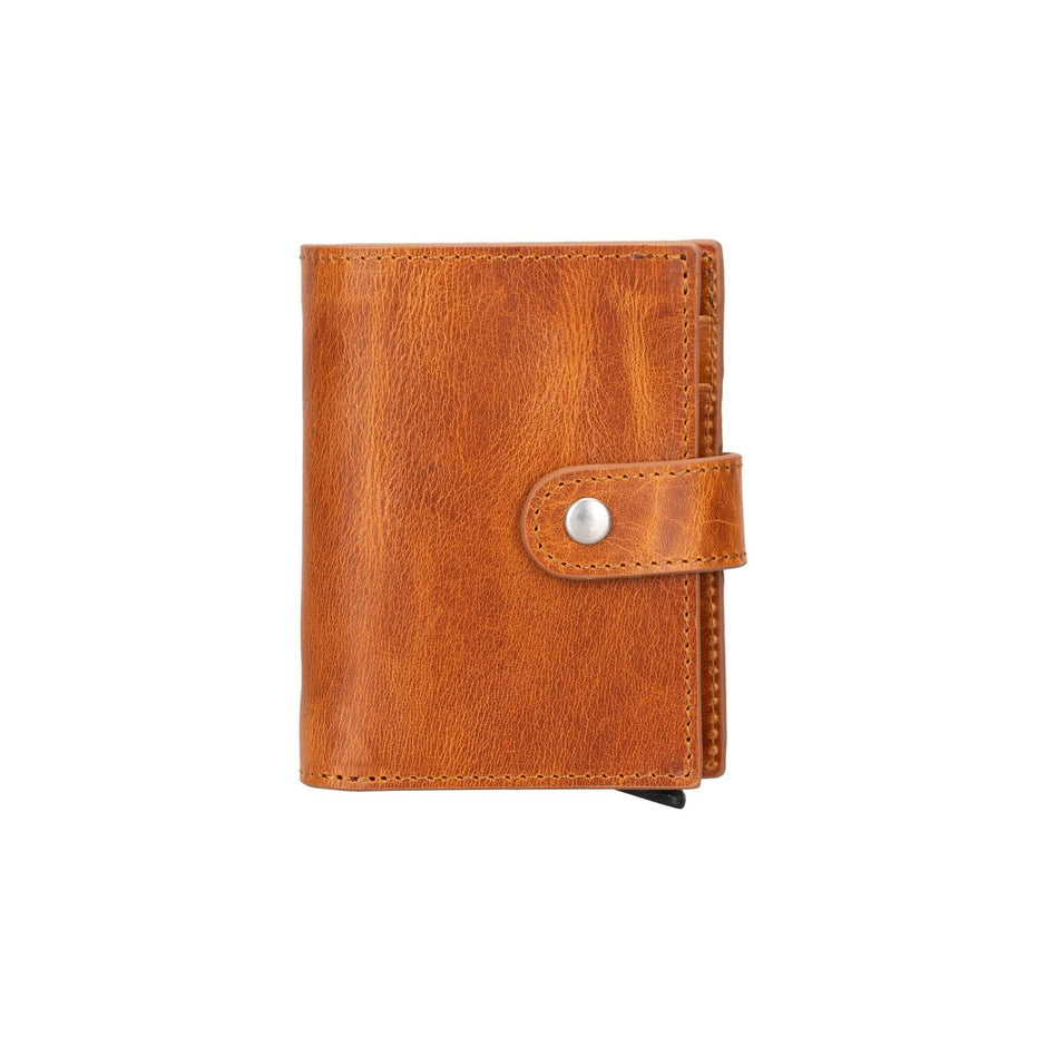 Douglas Genuine Leather Pop-Up Wallet with AirTag Slot - RFID Blocking